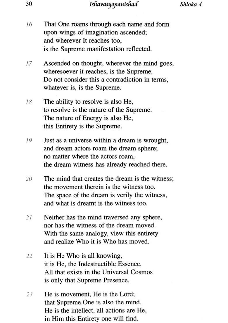 Ishavasyopanishad From The Unreal To The Real To The Eternal - Indya