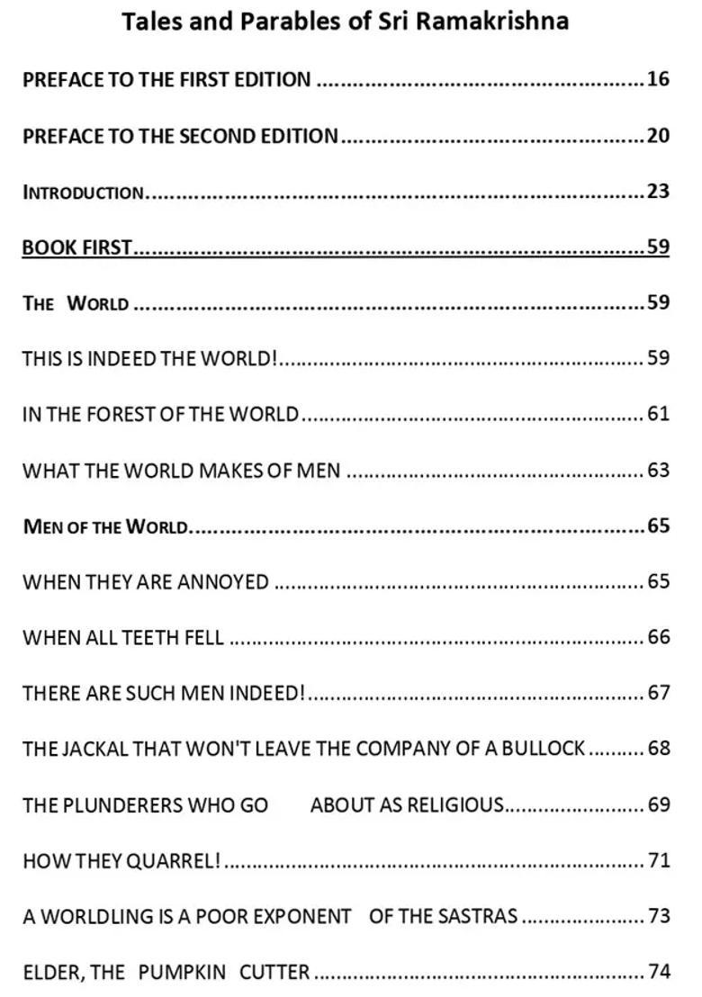 Tales And Parables Of Sri Ramakrishna - Indya