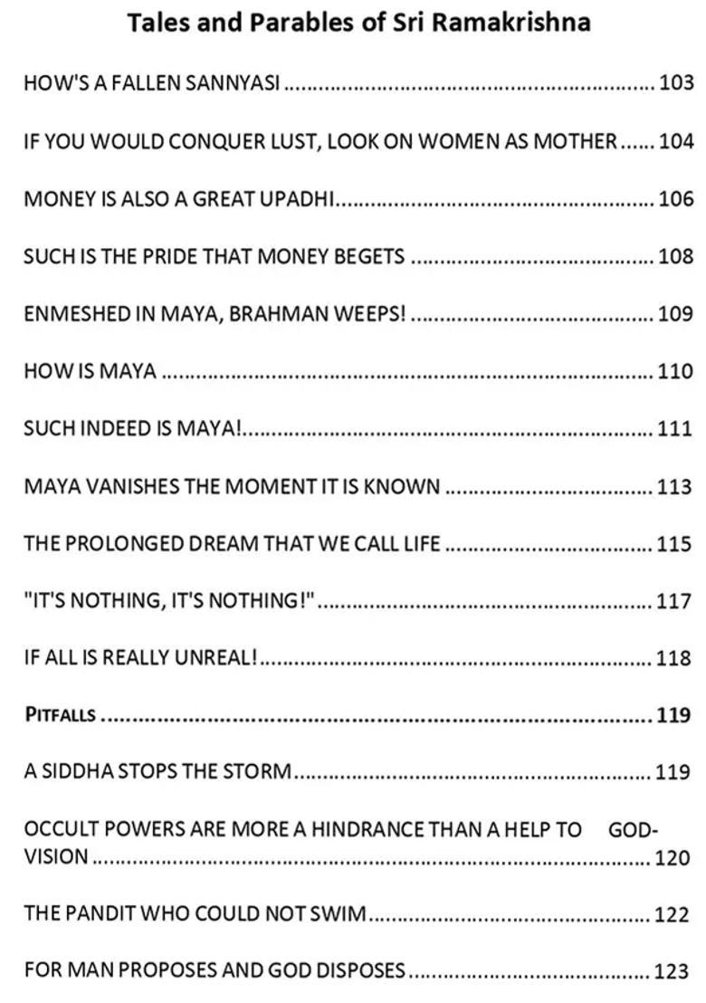 Tales And Parables Of Sri Ramakrishna - Indya