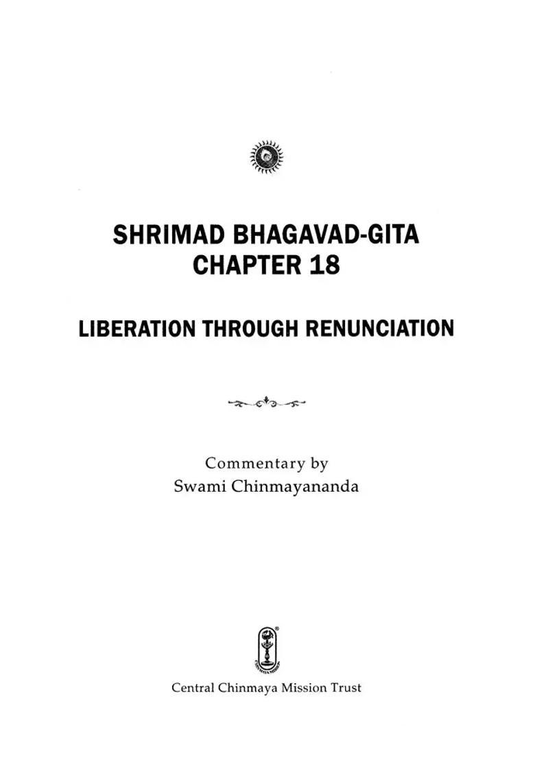 Shrimad Bhagavad Gita Liberation Through Renunciation Chapter 18 - Indya