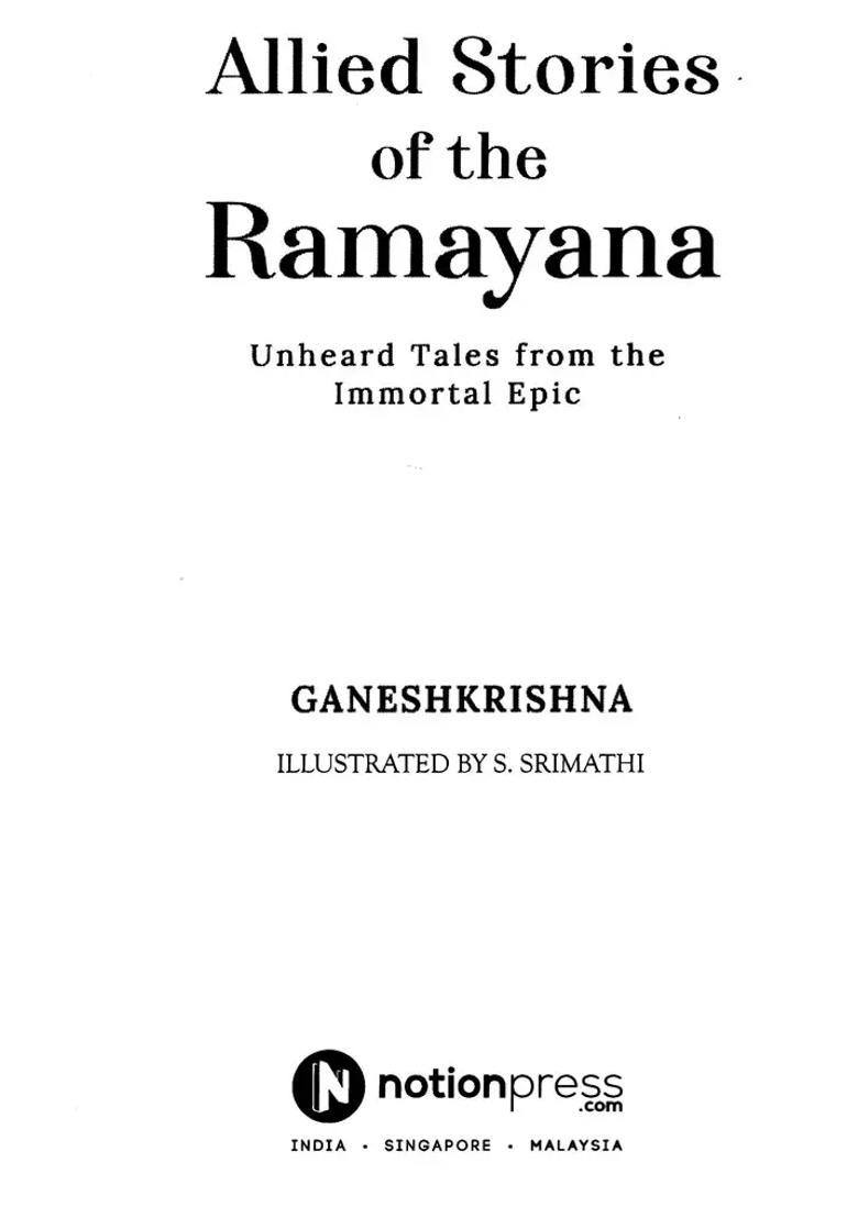Allied Stories Of The Ramayana Unheard Tales From The Immortal Epic - Indya