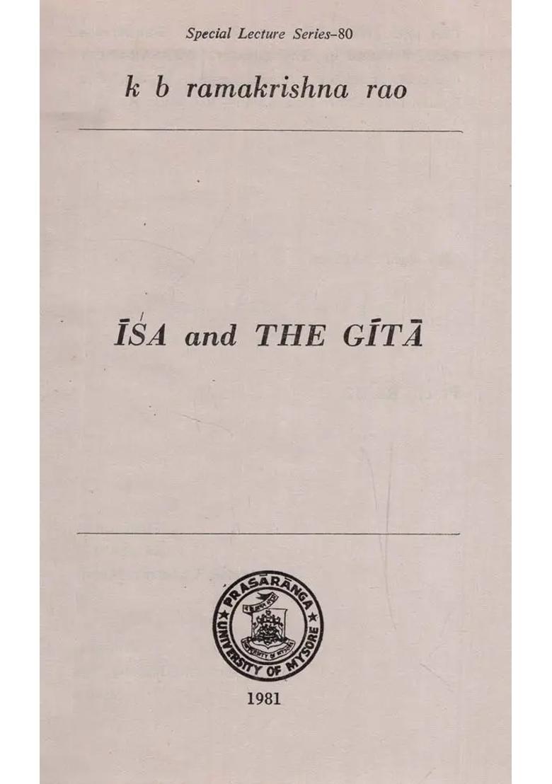 Isa And The Gita An Old & Rare Book - Indya