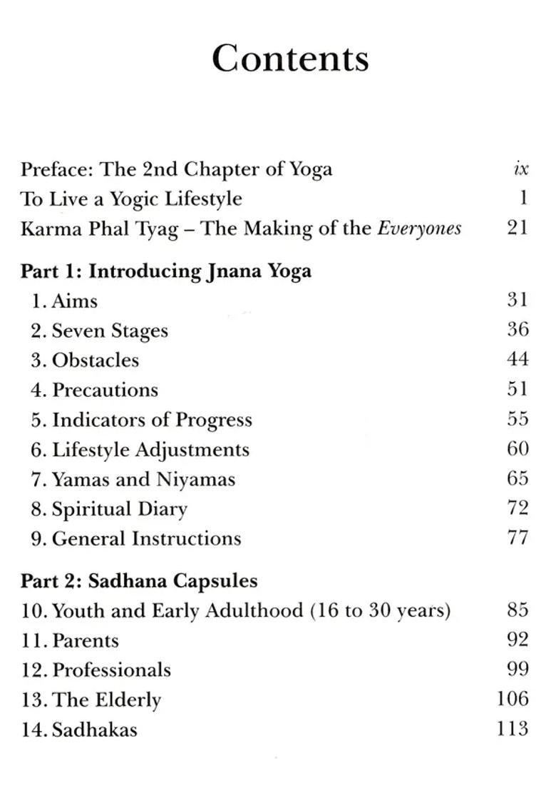 Jnana Yoga For Everyone- Overview And Practice Capsules The 2Nd Chapter - Indya