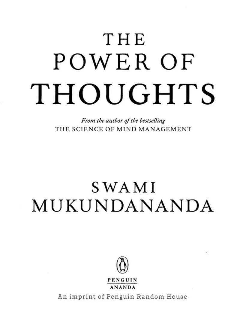 The Power Of Thoughts From The Author Of The Bestselling The Science Of Mind Management - Indya