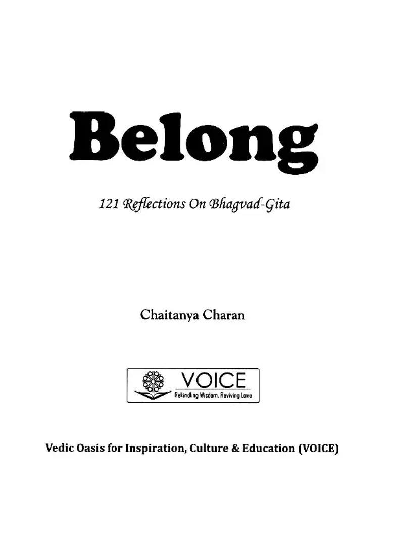 Belong 121 Reflections On Bhagvad-Gita - Indya