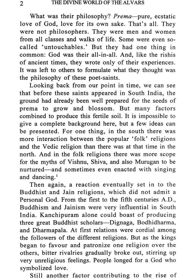 The Divine World Of The Alvars Lives And Songs Of The Vaishnava Saints Of South India - Indya