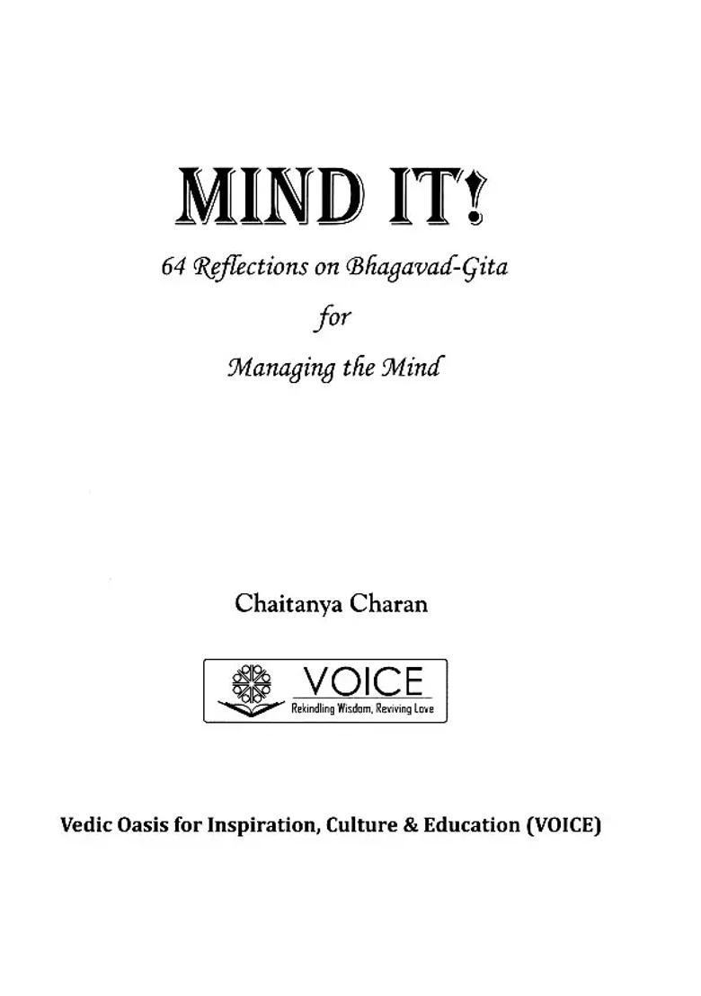 Mind It 64 Reflections On Bhagavad-Gita For Managing The Mind - Indya