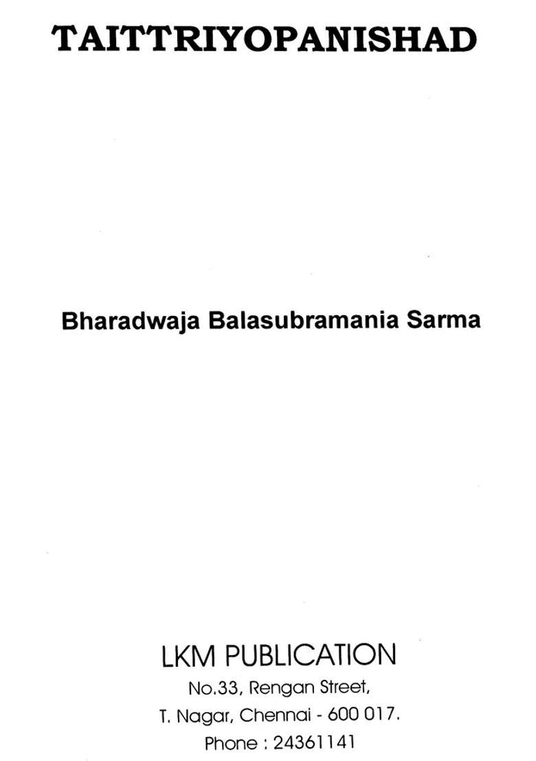 Taittriya Upanishad A Journey Into The Universe Of Rishi - Indya