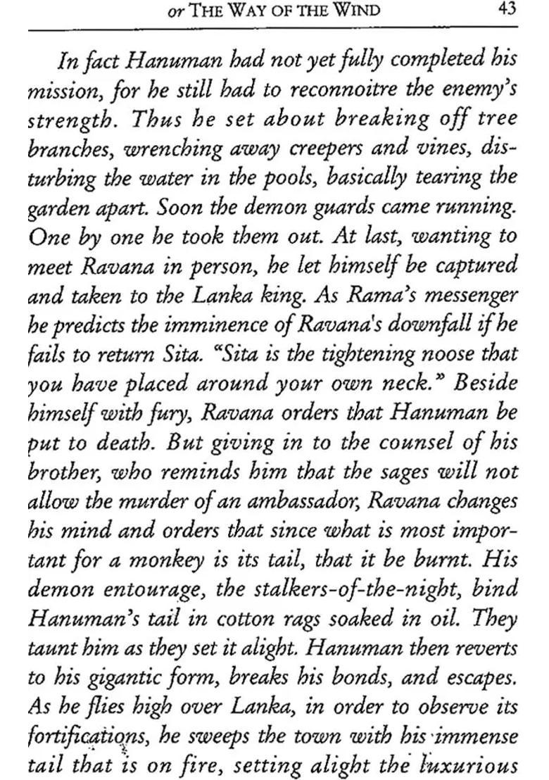 Hanuman Or The Way Of The Wind Tales And Legends Of India - Indya