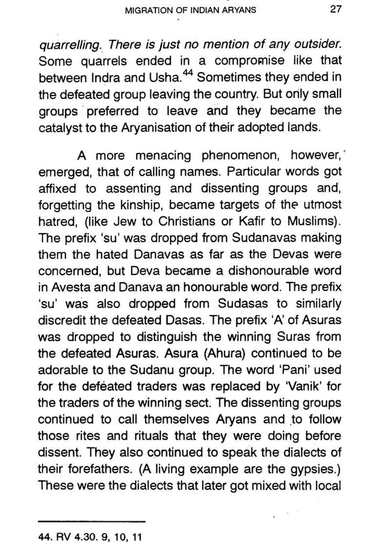 Indian Ancestors Of Vedic Aryans An Old And Rare Book - Indya