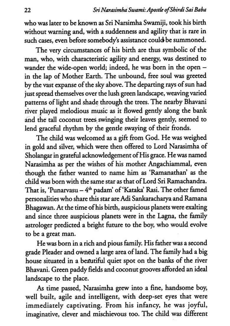 Sri Narasimha Swami Apostle Of Shirdi Sai Baba - Indya