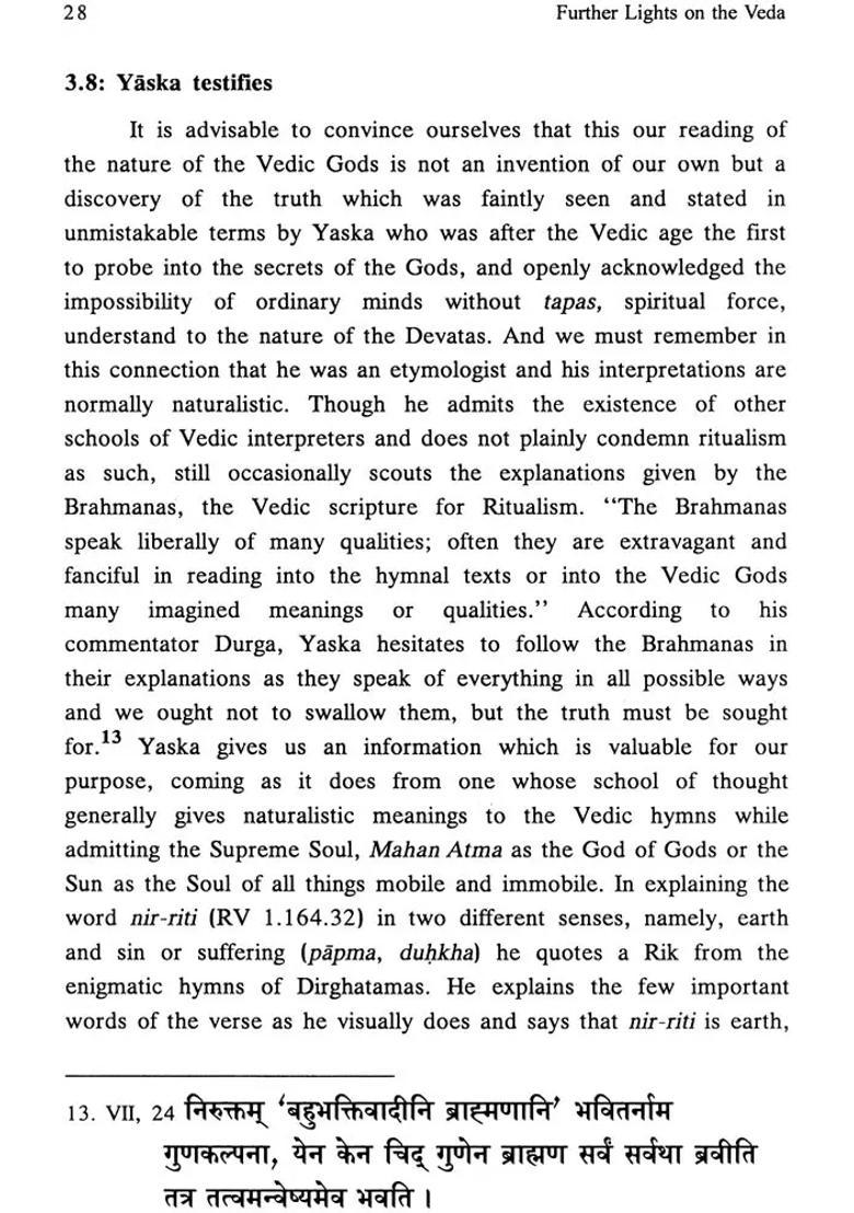 Further Lights On The Veda - Indya