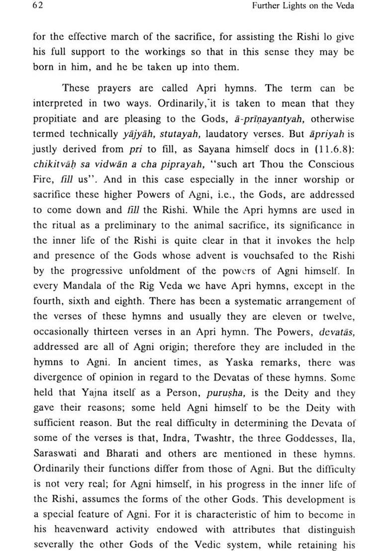 Further Lights On The Veda - Indya