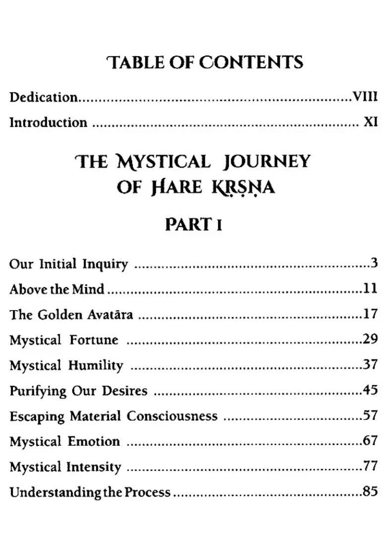The Mystical Journey Of Hare Krsna - Indya