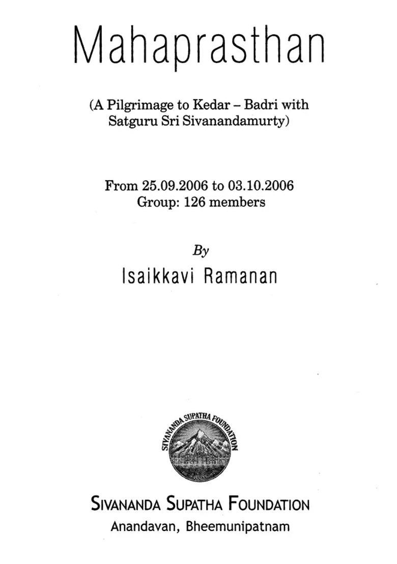 Mahaprasthan A Pilgrimage To Kedar-Badri - Indya