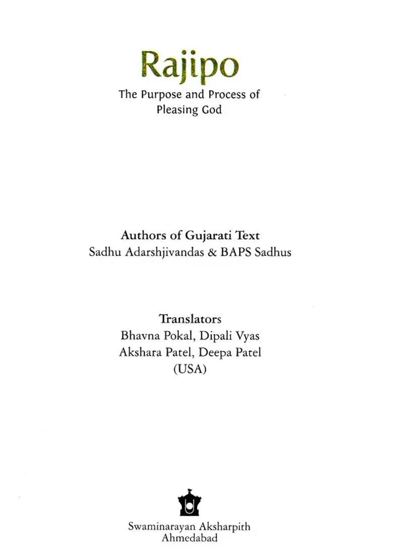 Rajipo The Purpose And Process Of Pleasing God - Indya
