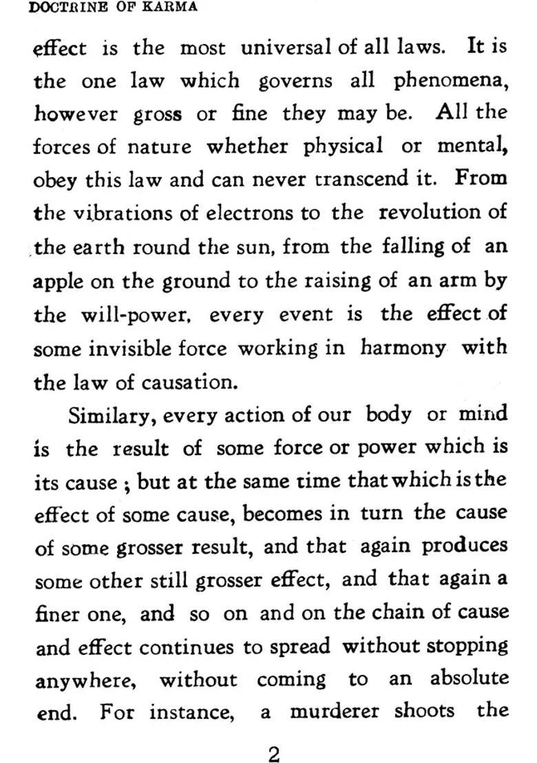 Doctrine Of Karma A Study In Its Philosophy And Practice - Indya