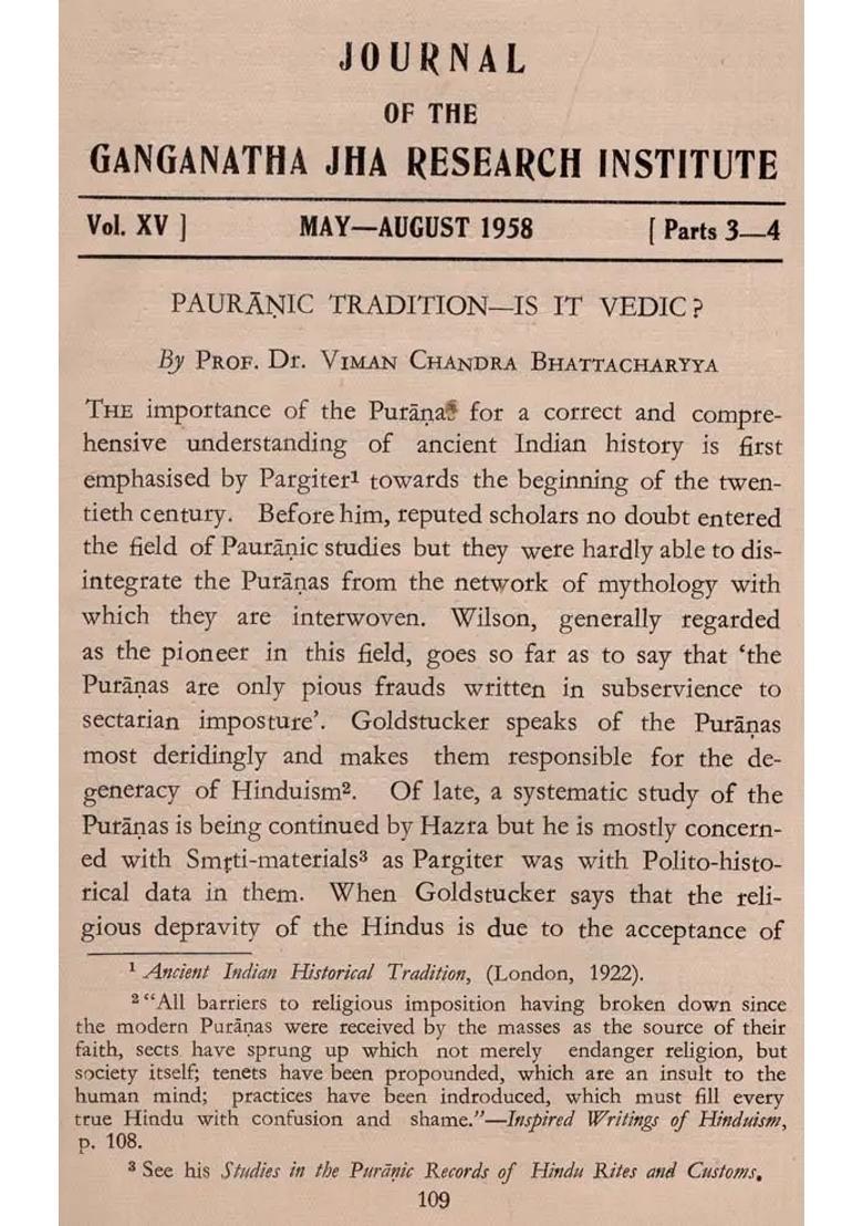 The Journal Of The Ganganatha Jha Research Institute May - August 1958 Parts 3-4 An Old And Rare Book - Indya