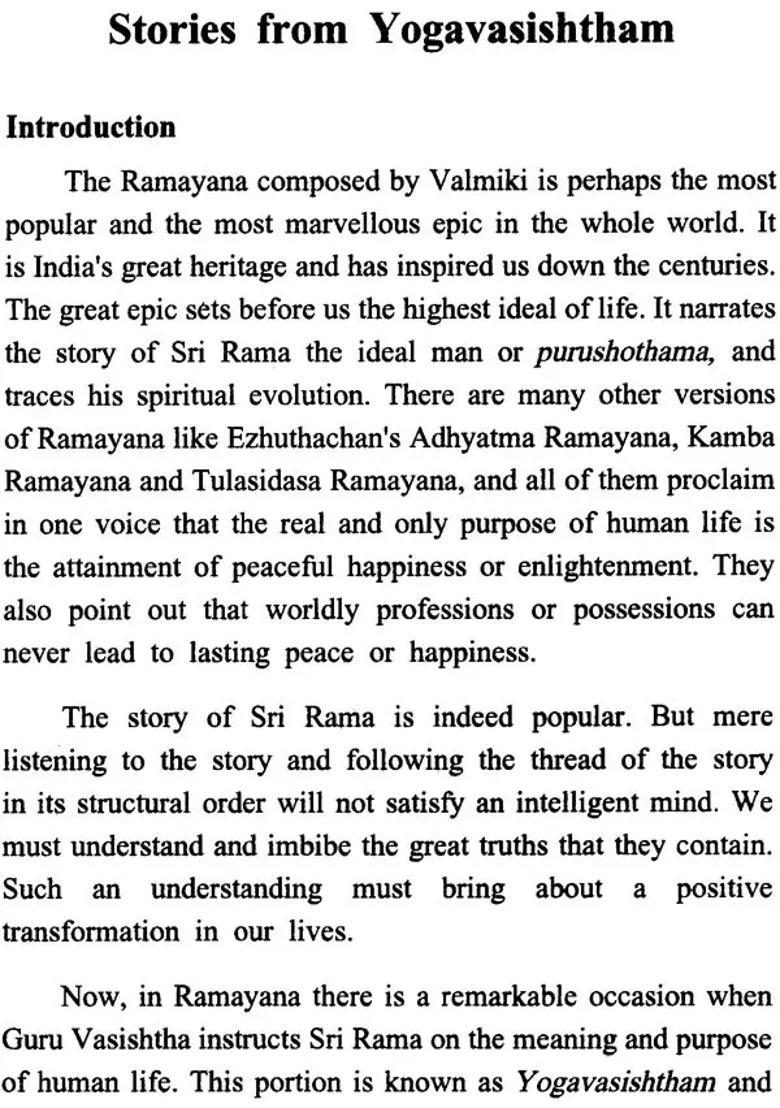 Stories From Yogavasishtham - Indya