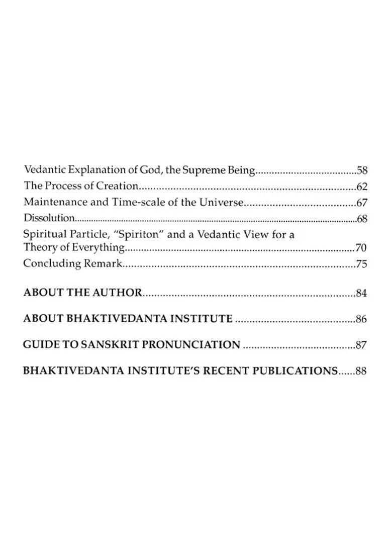 Life And Origin Of The Universe Vedanta & Science Series Transliteration Text With English Translation - Indya