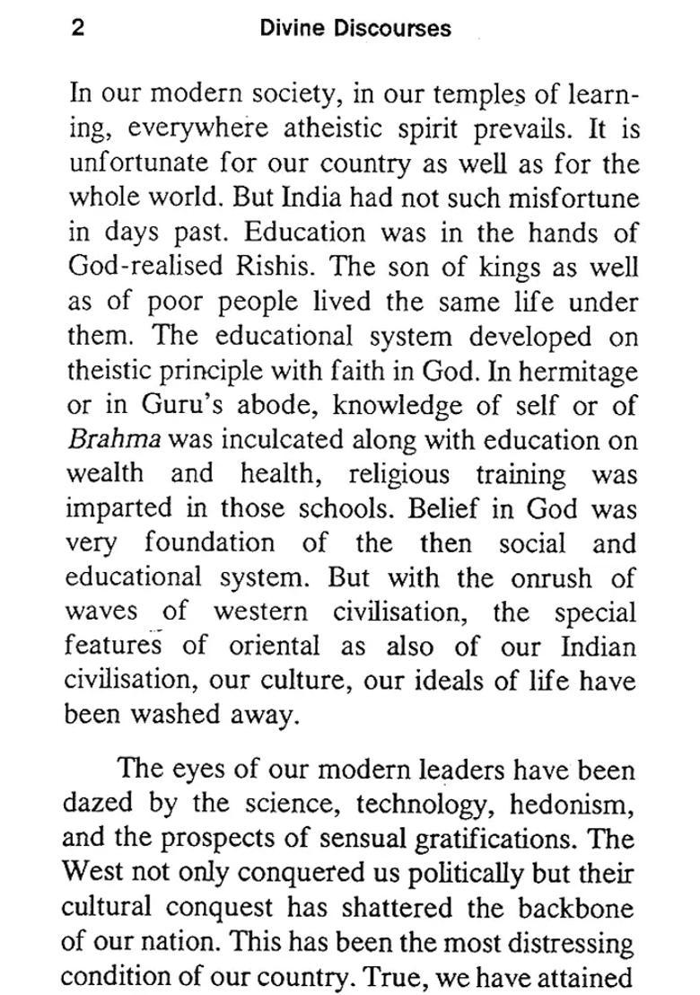 Divine Discourses An Old And Rare Book - Indya