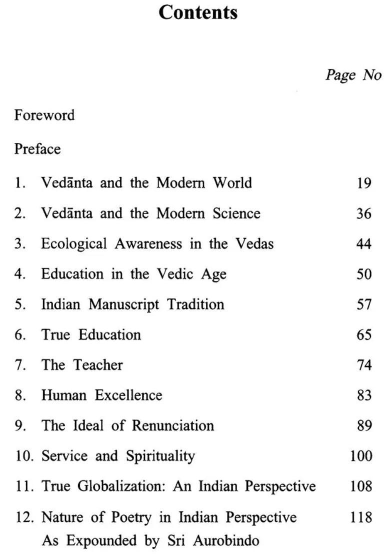 Vedanta And The Modern World And Other Indological Essays - Indya
