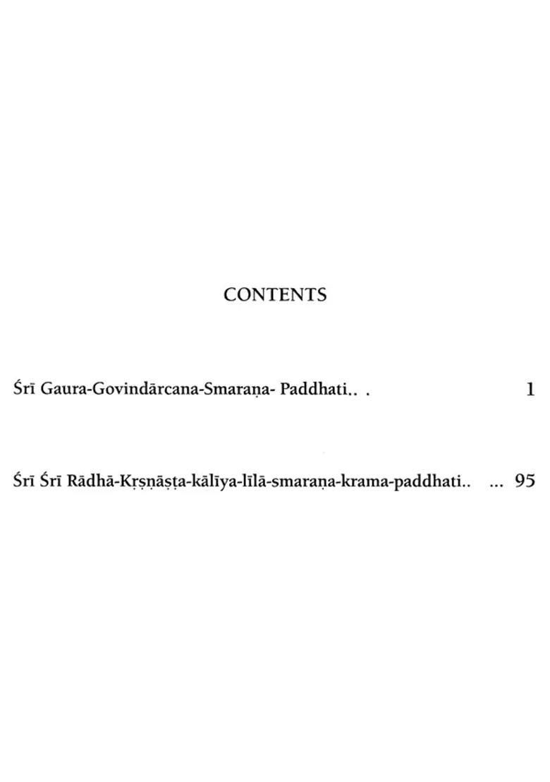 Sri Gaura-Govindarcana-Smarana-Paddhati With English Transliteration - Indya