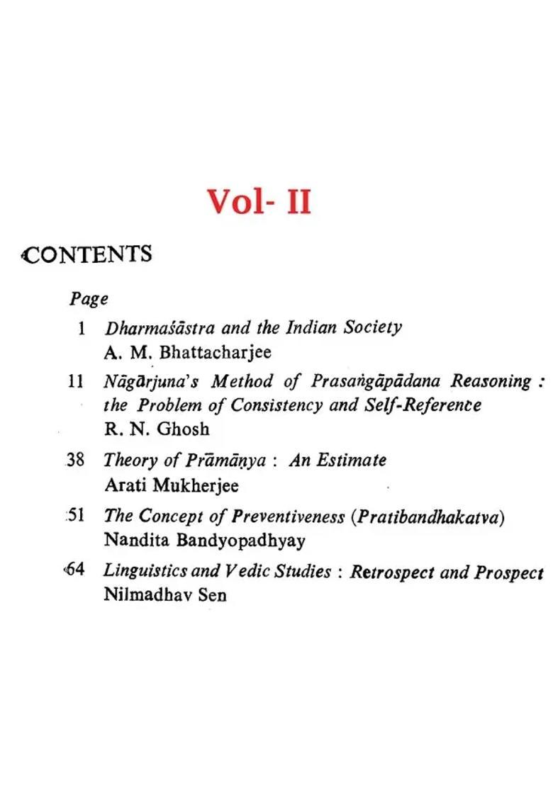 Journal Of The Department Of Sanskrit- Set Of Two Volumes An Old Book - Indya