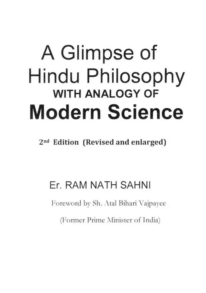 A Glimpse Of Hindu Philosophy With Analogy Of Modern Science - Indya