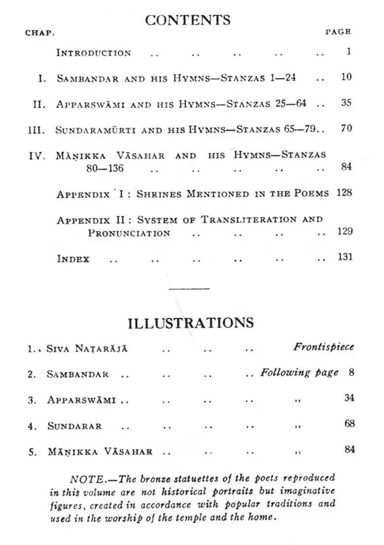 Hymns Of The Tamil Saivite Saints - Indya
