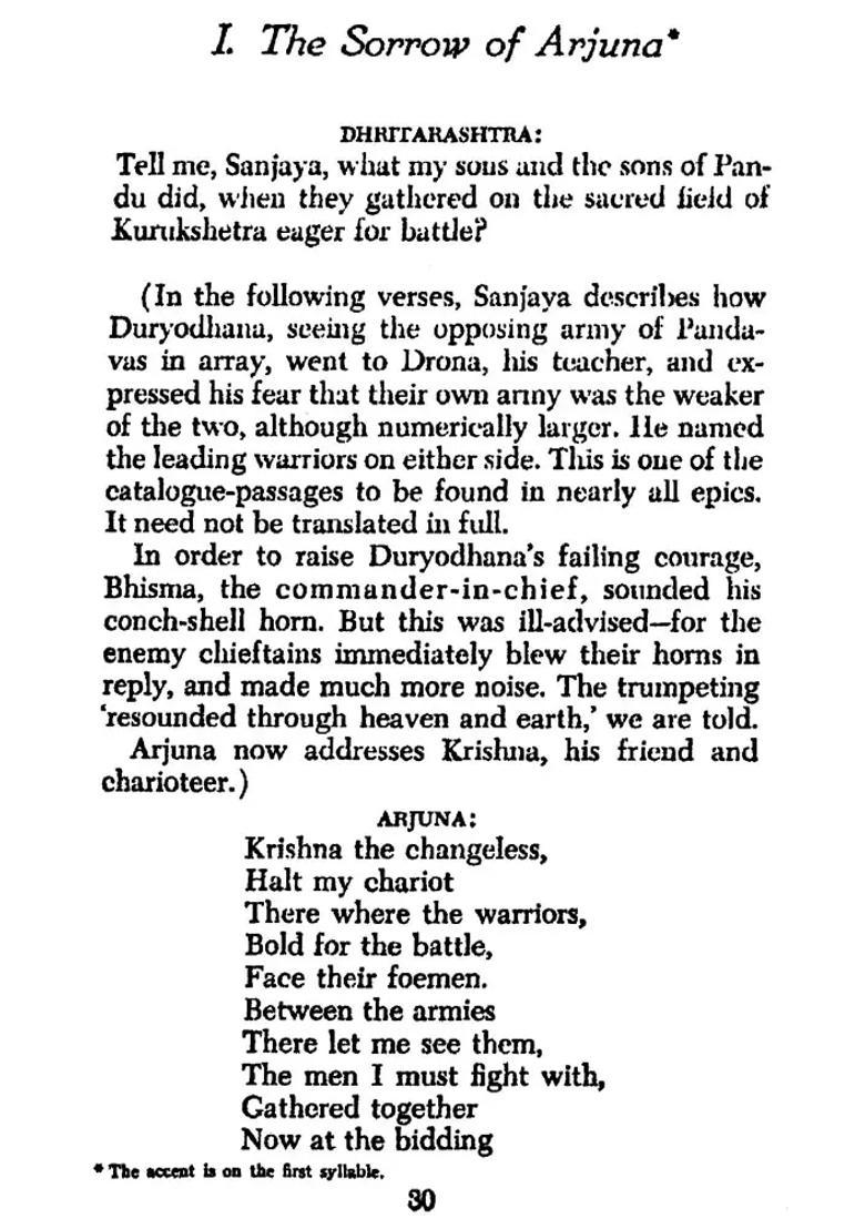 The Song Of God Bhagavad-Gita - Indya