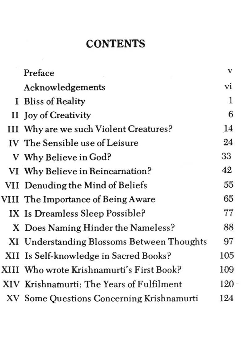 Bliss Of Reality Eassys On J. Krishnamurti S Extraordinary Insight Into Life - Indya