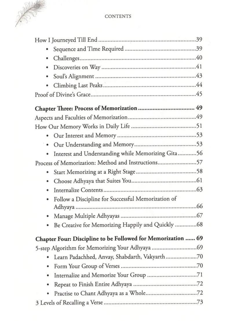 How To Memorize Bhagavad Gita Happily Quickly Creatively A Self-Help Practical Exercise Book - Indya