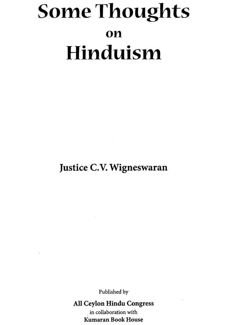 Some Thoughts On Hinduism - Indya