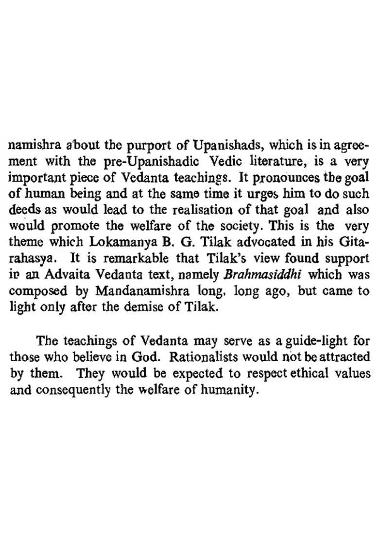 Vedanta Darshan And The Future Of Man An Old And Rare Book - Indya