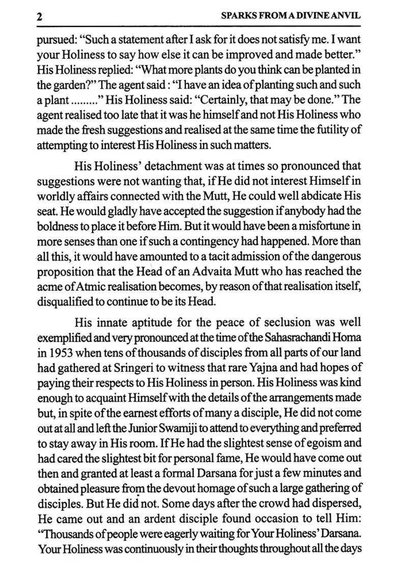 Sparks From A Divine Anvil Sri Chandrasekhara Bharati Swaminah - Indya