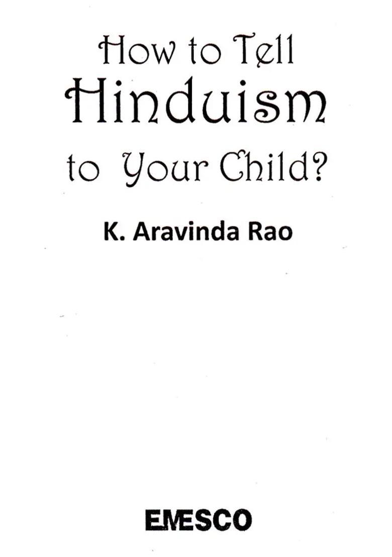 How To Tell Hinduism To Your Child - Indya