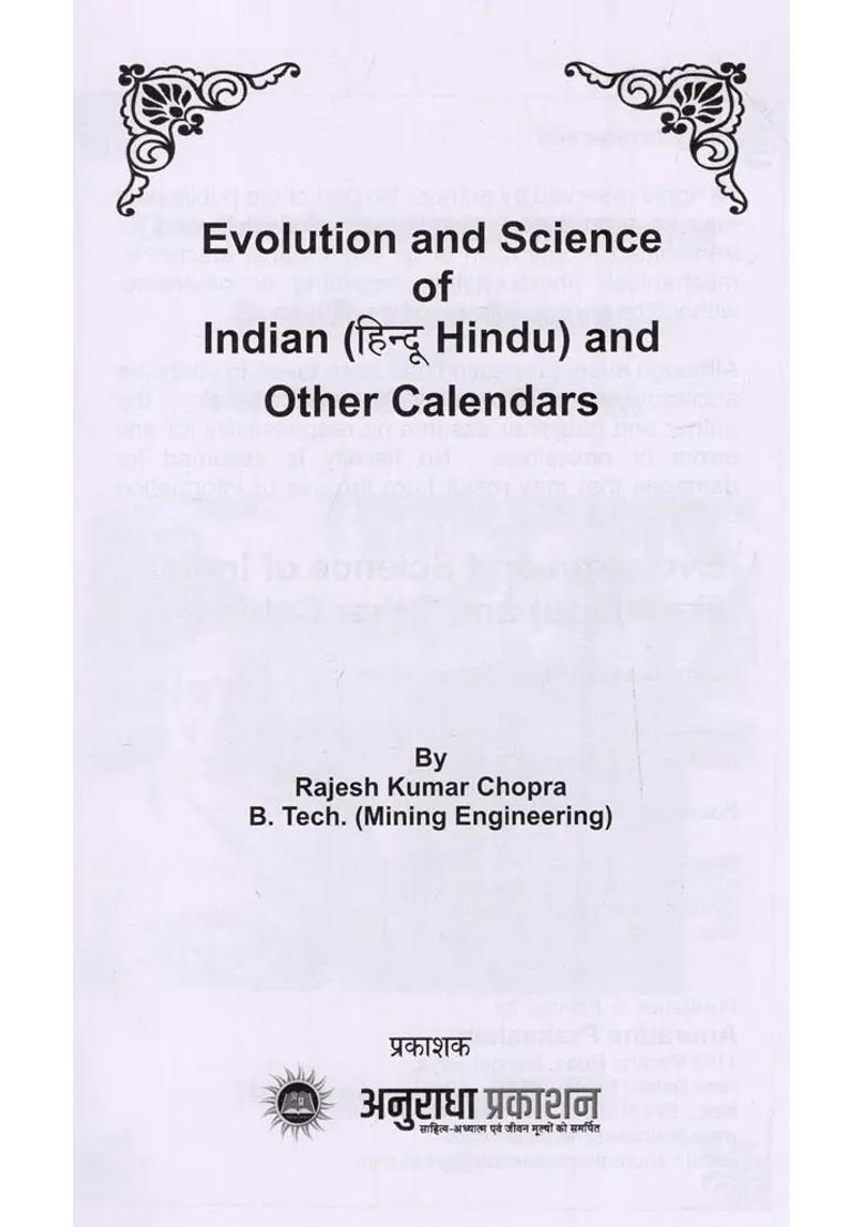 Evolution And Science Of Indian Hindu And Other Calendars - Indya