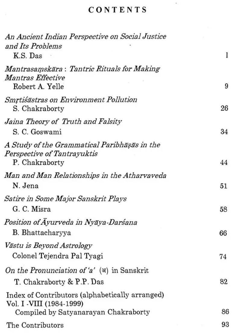 Journal Of The Department Of Sanskrit Vol. Ix- 2000 An Old And Rare Book - Indya