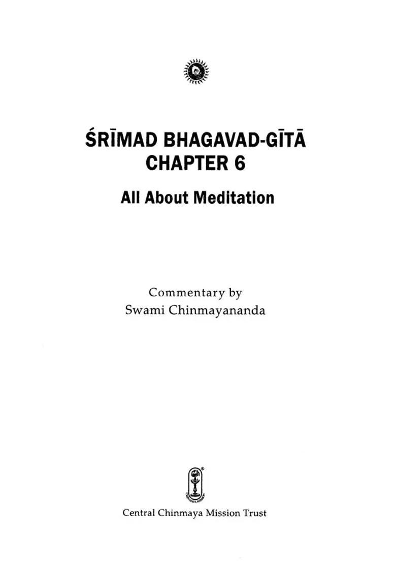 Shrimad Bhagavad Gita All About Meditation Chapter 6 - Indya