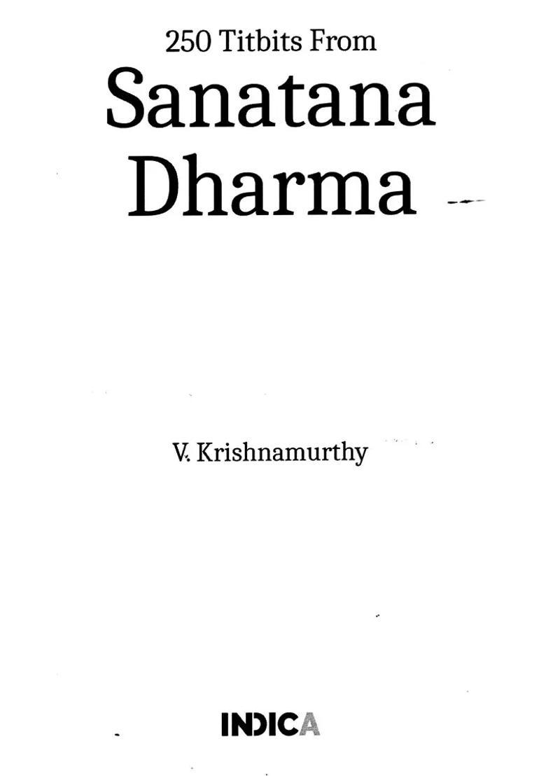 250 Titbits From Sanatana Dharma - Indya