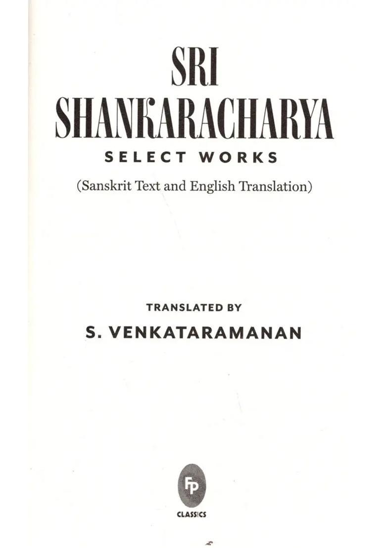Sri Shankaracharya Select Works - Indya