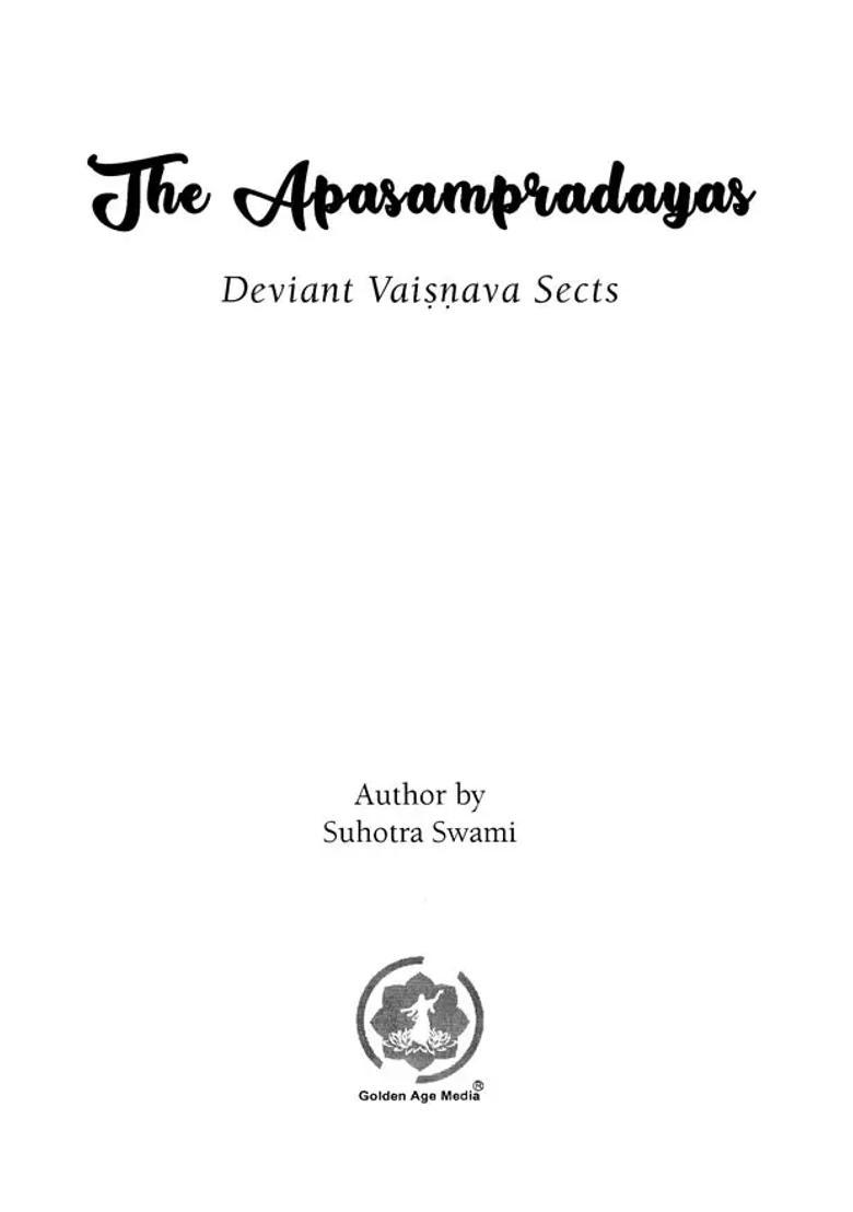 The Apasampradayas Deviant Vaisnava Sects - Indya