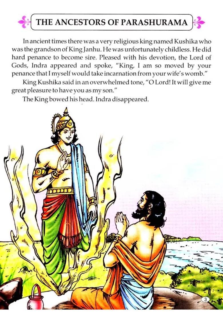 Lord Parashurama The Great Warrior & Sage He Was Incarnation Of Lord Vishnu With Coloured Illustrations - Indya