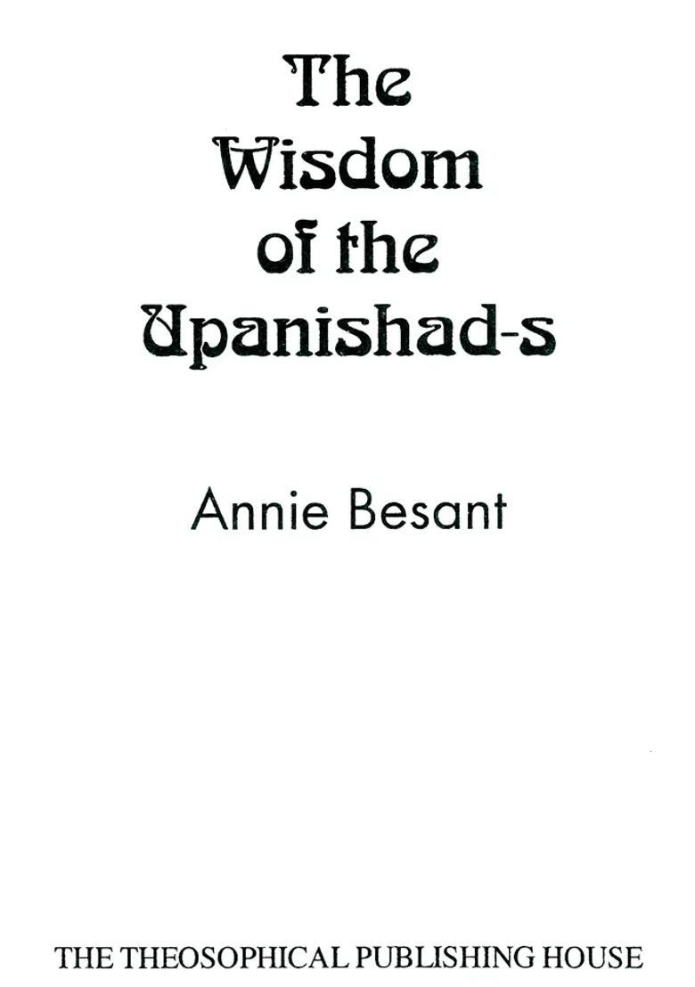 The Wisdom Of The Upanishads - Indya