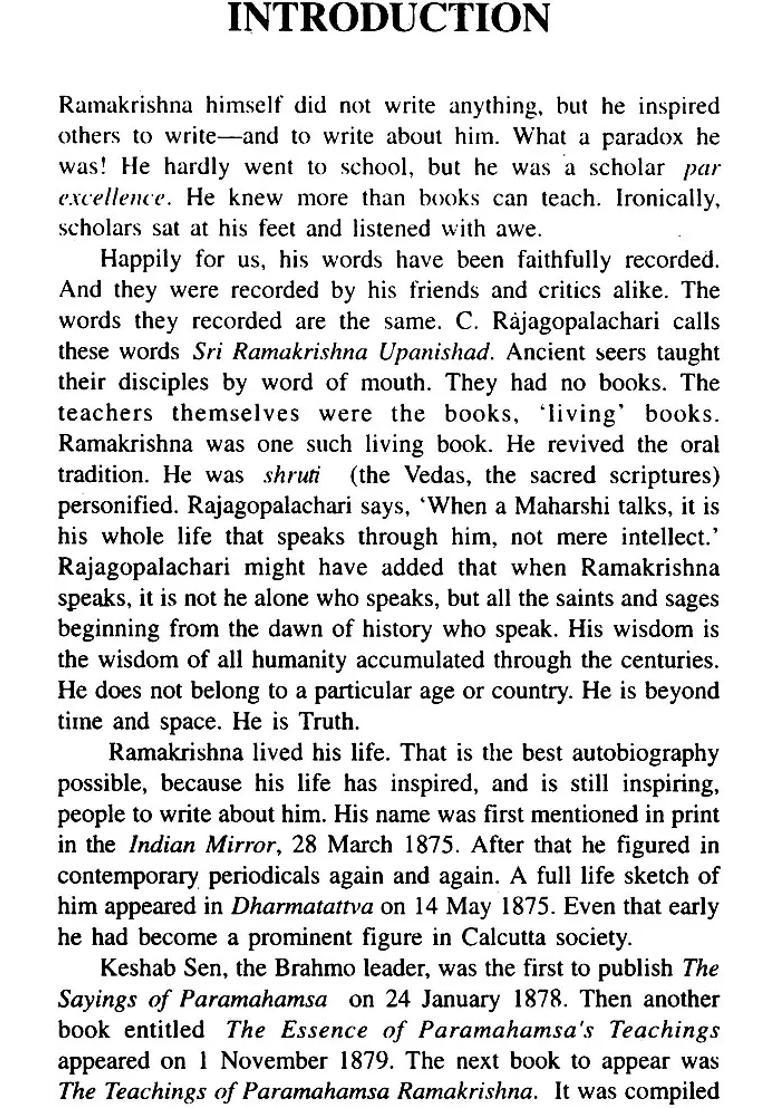 Ramakrishna Paramahansa Makers Of Indian Literature - Indya