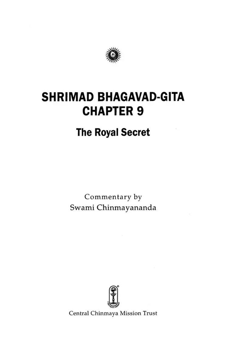 Shrimad Bhagavad Gita The Royal Secret Chapter 9 - Indya