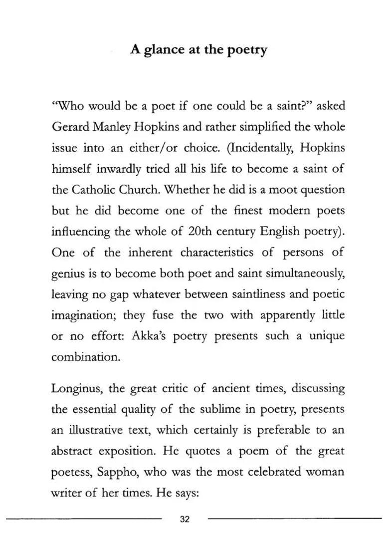 Akka Mahadevi The Questioning Poet Saint - Indya