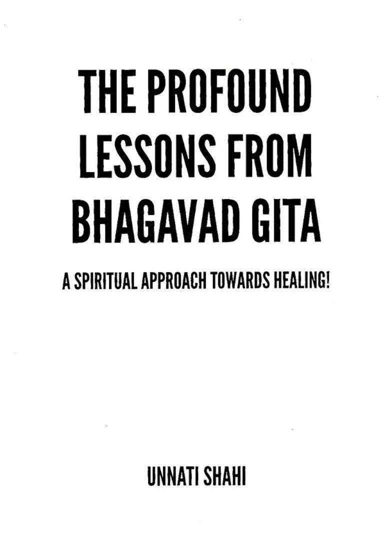 The Profound Lessons From Bhagavad Gita A Spiritual Approach Towards Healing - Indya