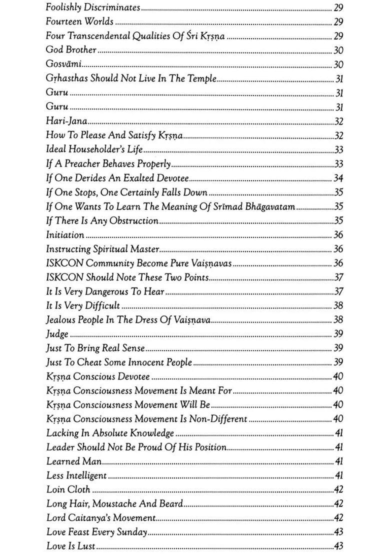 Teachings Of Srila Prabhupada - Indya